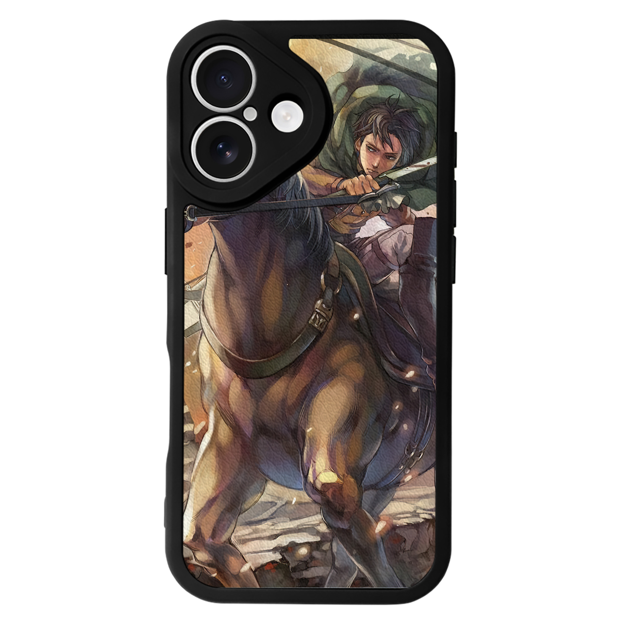 （画像用） 進撃の巨人 Attack on Titan 【iPhone 16シリーズ対応】シリコンスマホケース（レザー調） 材質：シリコン